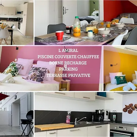 بيت للعطل L'amiral Maison Avec Piscine/parking/wifi/plages 5kms